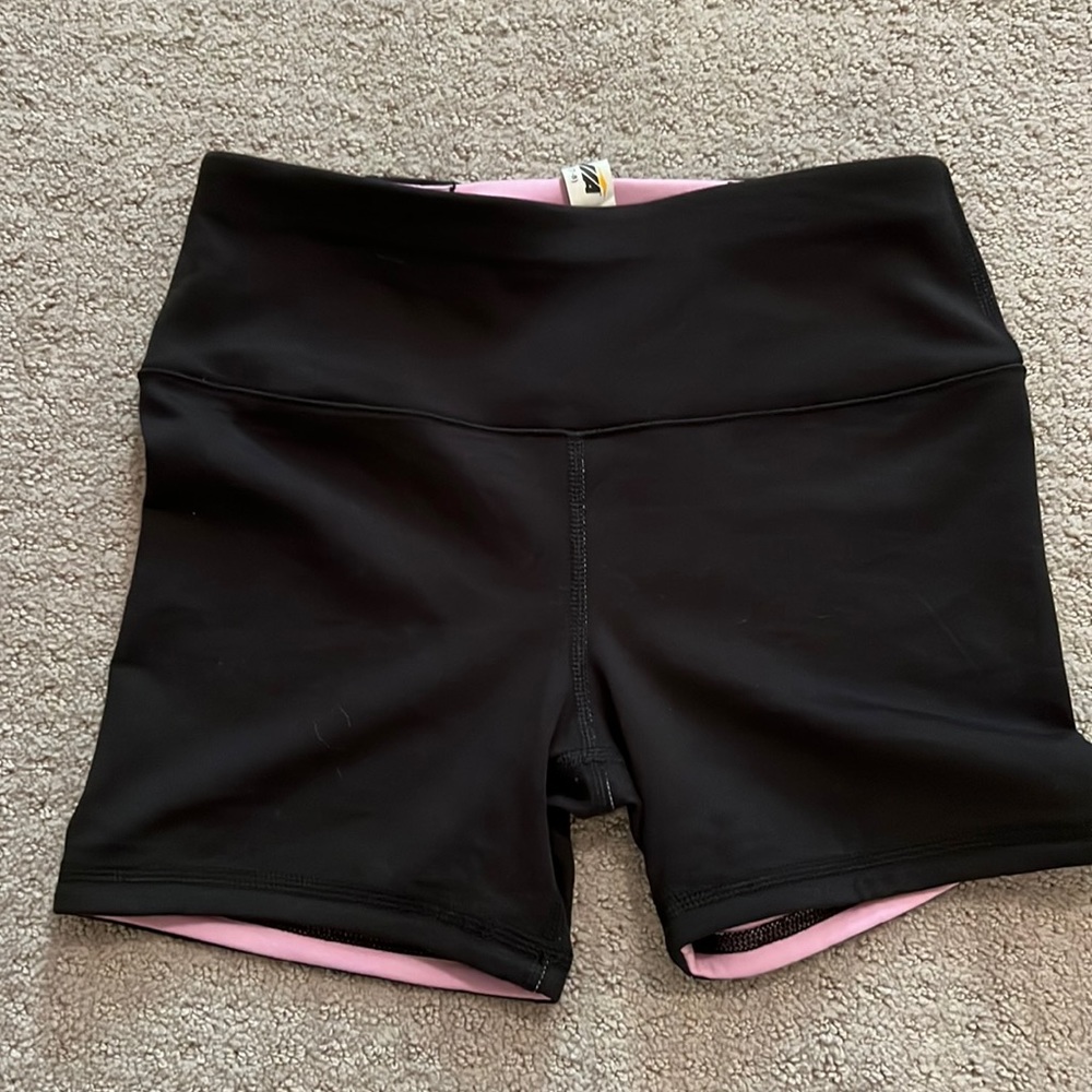 Black athletic bike shorts
